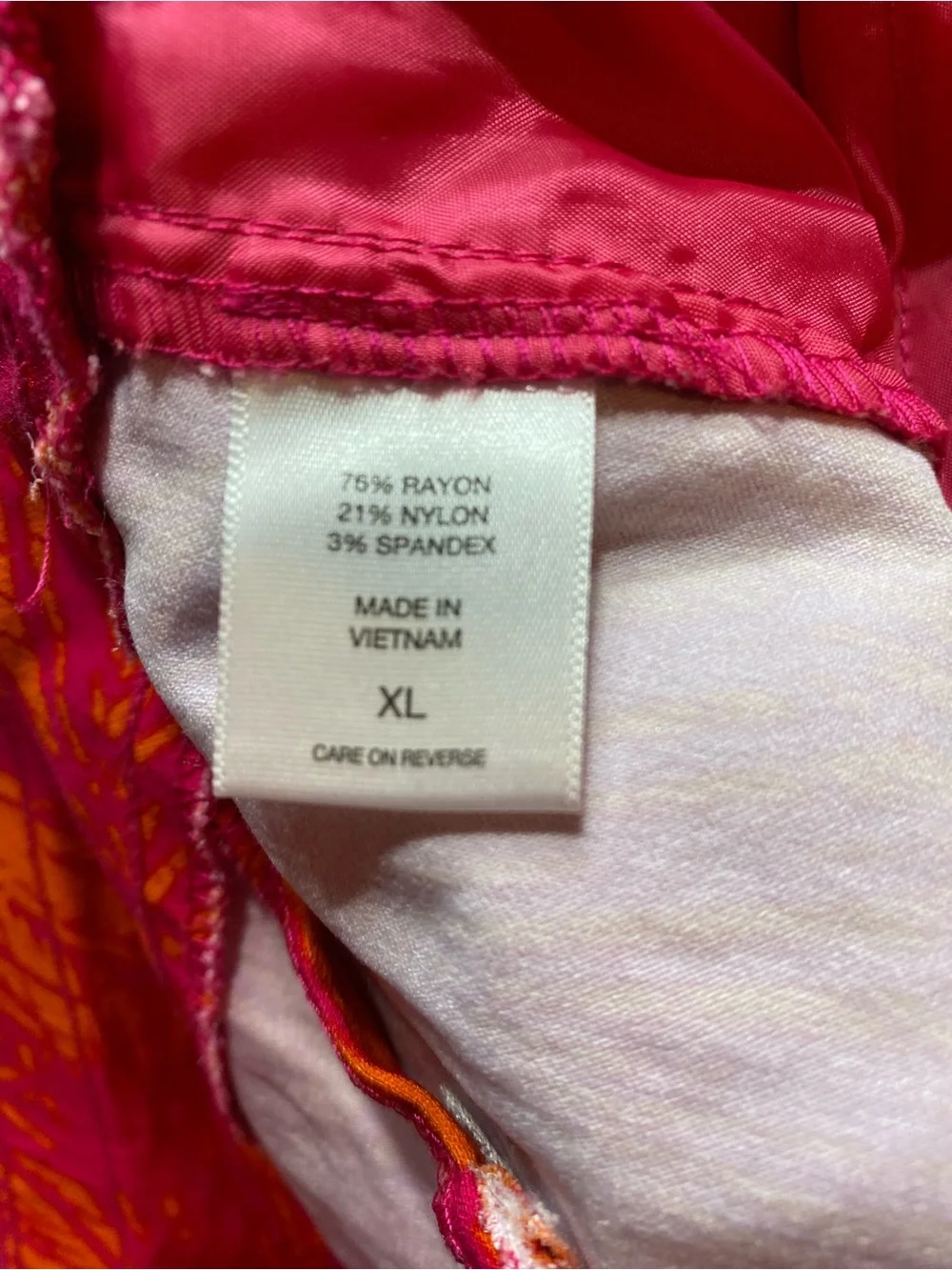 New York & Company Pink and Orange Tropical Print Bermuda Shorts